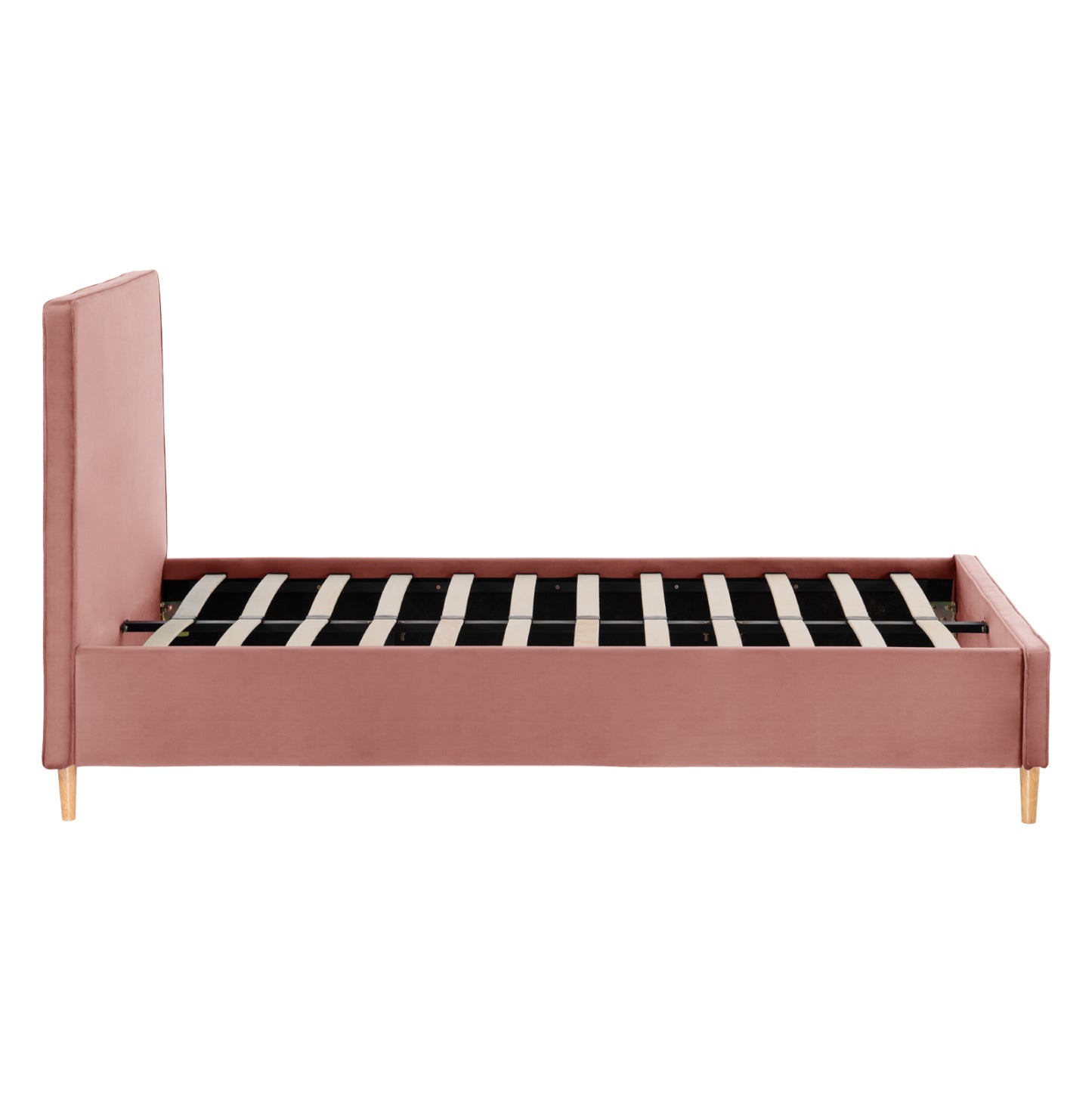 Bed Maylin Hm598.02 With Dusty Pink Velvet For Mattress 120x200cm.