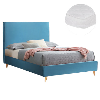 Bed With Mattress Maylin Hm21281.02 Turquoise (blue-green) Velvet--for Mattress 120x200cm