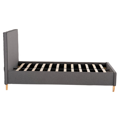 Bed With Mattress Maylin Hm21281.03 Grey Fabric--for Mattress 120x200cm