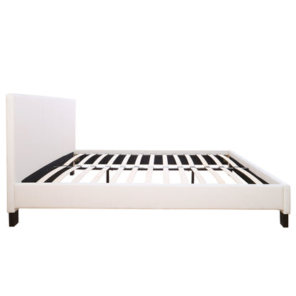 Bed With Mattress Becca Hm21283.01 White Pu--for Mattress 150x200cm