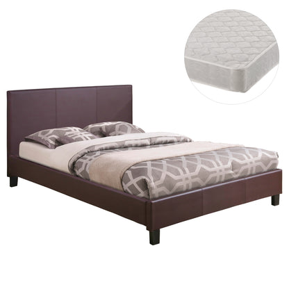 Bed With Mattress Becca Hm21283.02 Brown Pu--for Mattress 150x200cm