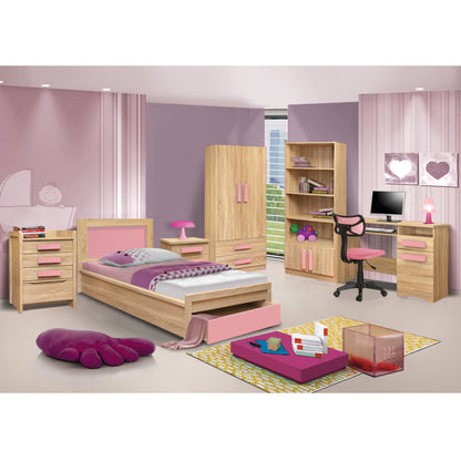 Bed With Drawer Playroom Hm330.02 Sonama-pink 90x190cm
