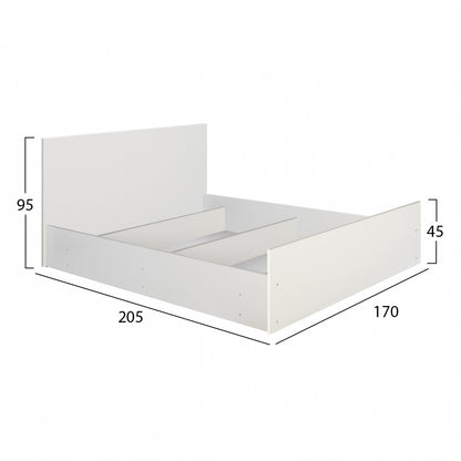 Adler Melamine Bed For Mattress 160Χ200cm. White Hm2432.03