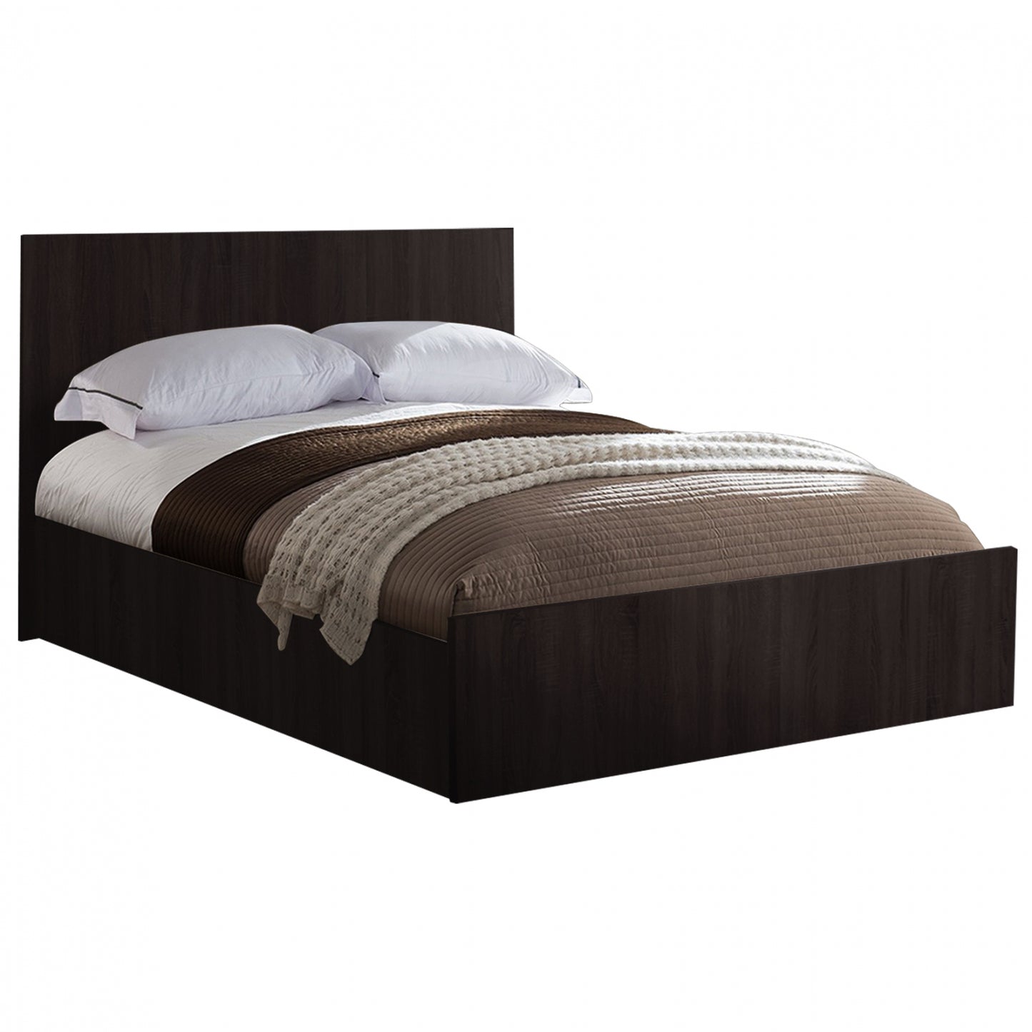 Melamine Bed For Mattress 160Χ200cm. Wenge Fb92432.02