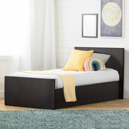 Melamine Bed For Mattress 90x200cm. Wenge Hm2433.02