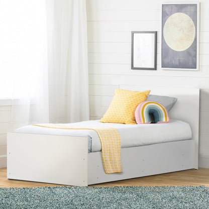 Melamine Bed For Mattress 90x200cm. White Hm2433.03