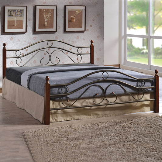 Bed Metallic-rubberwood Celina Hm311 For Mattress 150x200cm