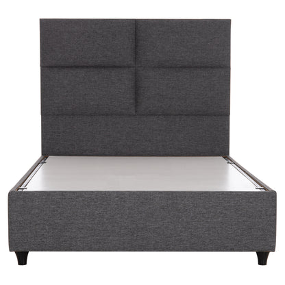 Semi-double Bed With Storage Space Milo Hm767.01 Grey Fabric--for Mattress 120x200cm