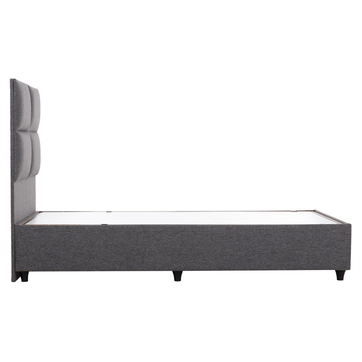 Semi-double Bed With Storage Space Milo Hm767.01 Grey Fabric--for Mattress 120x200cm