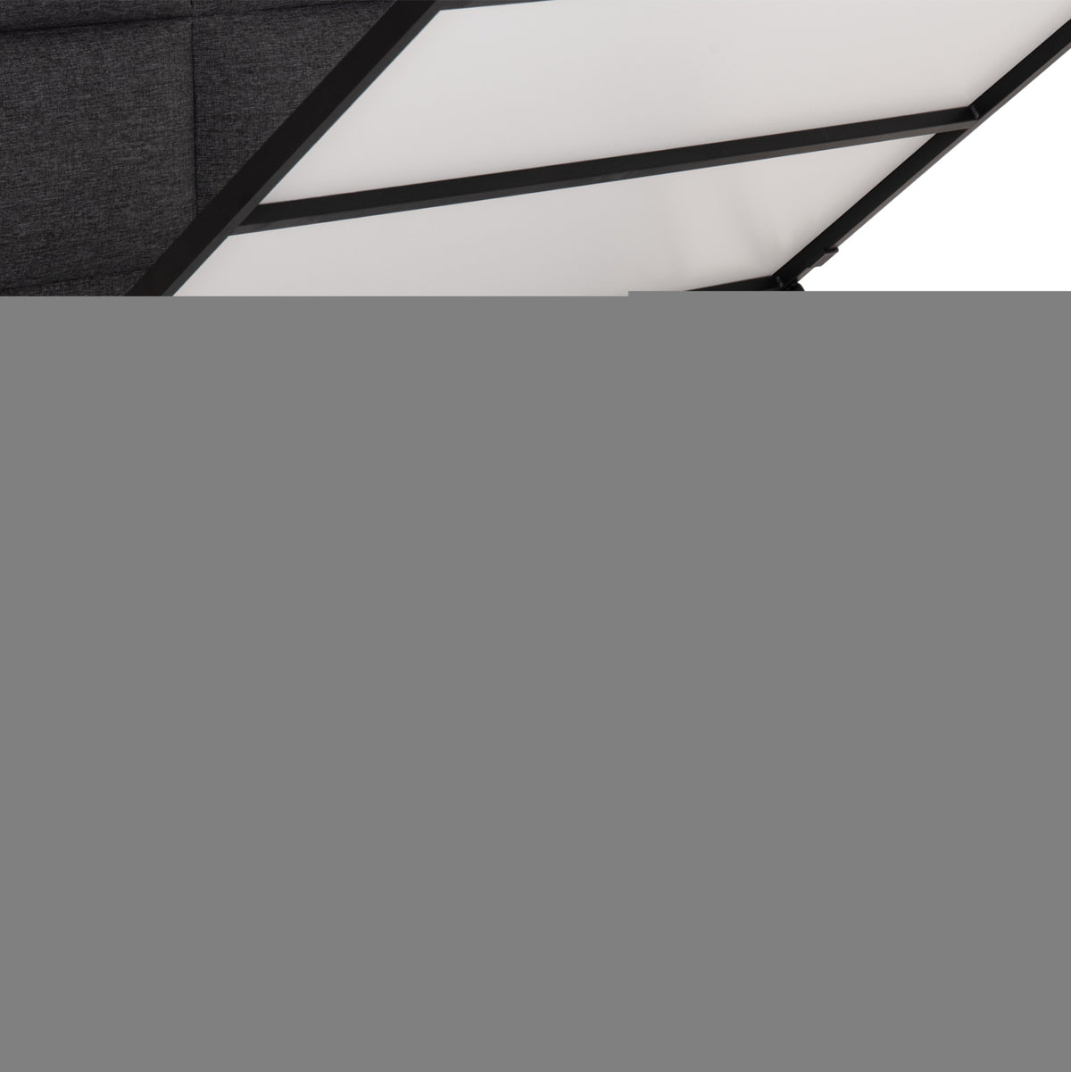 Semi-double Bed With Storage Space Milo Hm767.01 Grey Fabric--for Mattress 120x200cm