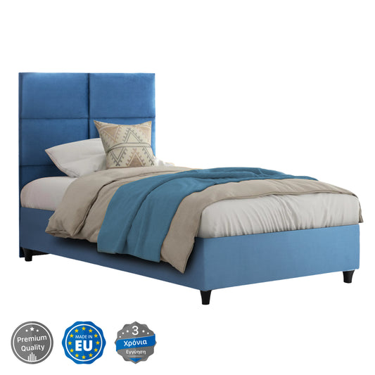 Hm652.09 Bed Milo, Blue Velvet, 90x200