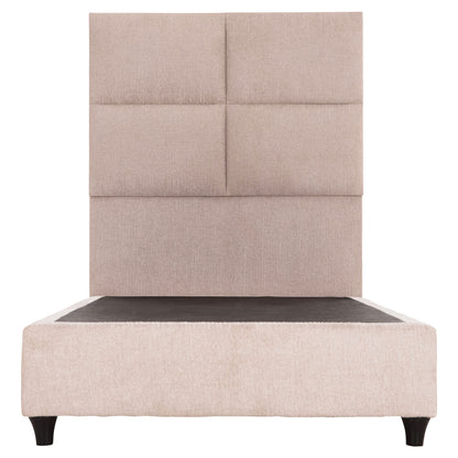 Single Bed Milo Hm652.32 Teddy Fabric In Beige- For Mattress 90x200cm