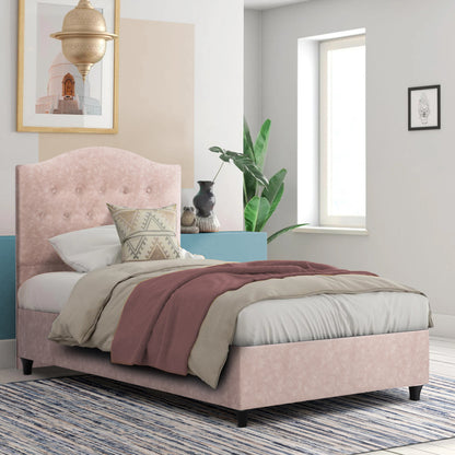 Hm651.22 Bed Malena, Beige Velvet, 90x200