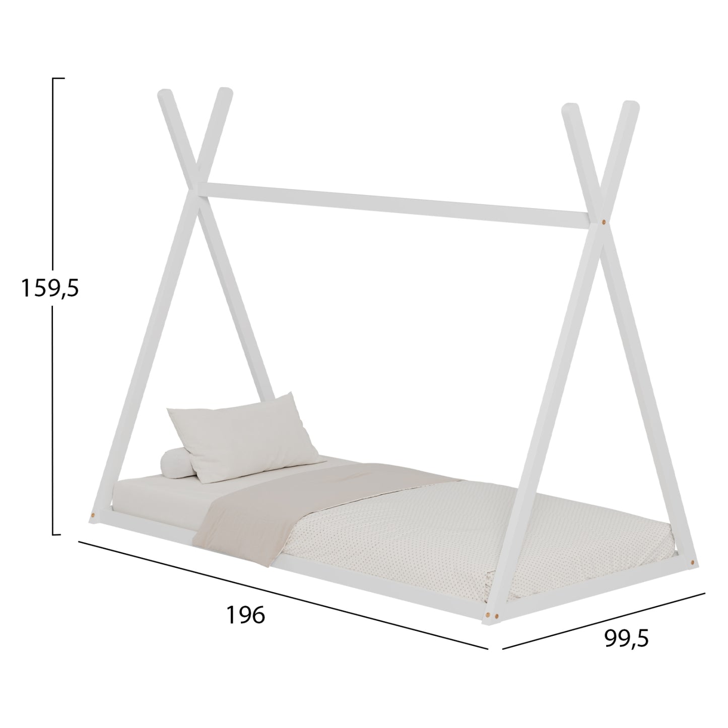 Nobu Montessori Bed - Solid Pine Wood 90x190cm