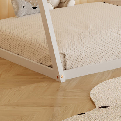 Bed For Kids Munk Hm681.03 T.montessori Solid Pine Wood In White For Mattress 190x90cm.