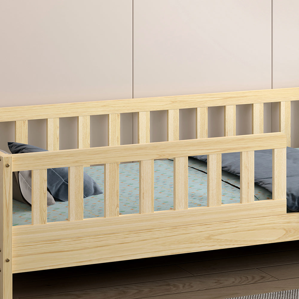 Bed For Kids Houser Hm740.01 T.montessori Solid Pine Wood In Natural Wood--for 190x90cm.