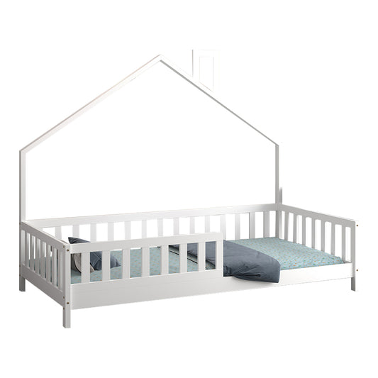 Bed For Kids Houser Hm740.03 T.montessori Solid Pine Wood In White--for 190x90cm.