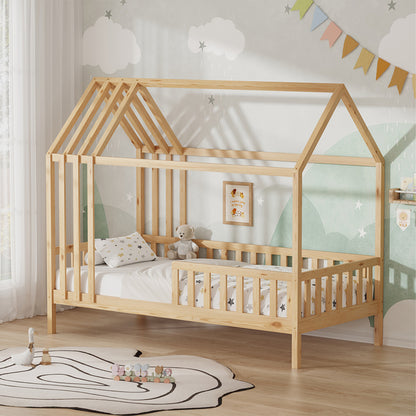 Bed For Kids Jogo Hm751.01 T.montessori Pine Wood In Natural--for 190x90cm.