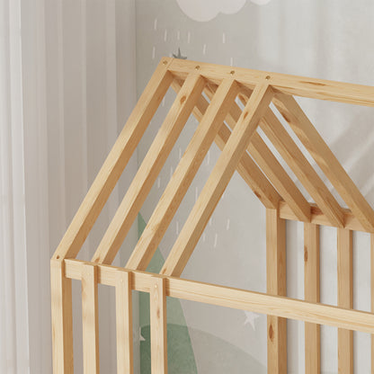 Bed For Kids Jogo Hm751.01 T.montessori Pine Wood In Natural--for 190x90cm.