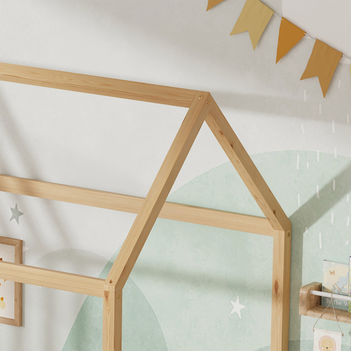 Bed For Kids Jogo Hm751.01 T.montessori Pine Wood In Natural--for 190x90cm.