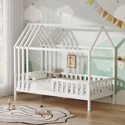 Bed For Kids Jogo Hm751.03 T.montessori Pine Wood In White--for 190x90cm.