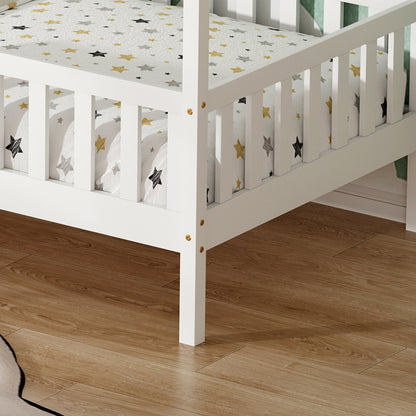 Bed For Kids Jogo Hm751.03 T.montessori Pine Wood In White--for 190x90cm.