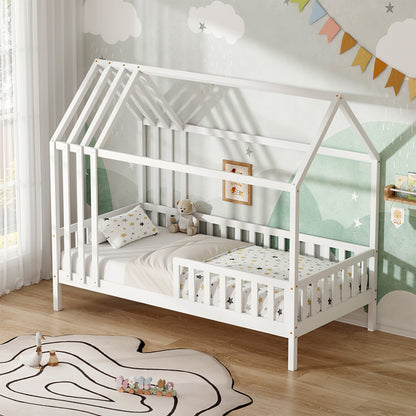 Bed For Kids Jogo Hm751.03 T.montessori Pine Wood In White--for 190x90cm.
