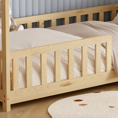 Bed With Mattress Phyllis Hm21304 Pine Wood In Natural Wood Color--mattress 90x190cm