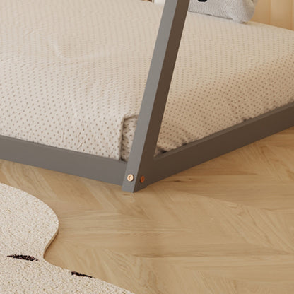 Bed With Mattress Munk Hm21306.02 Pine Wood In Grey Color--mattress 90x190cm