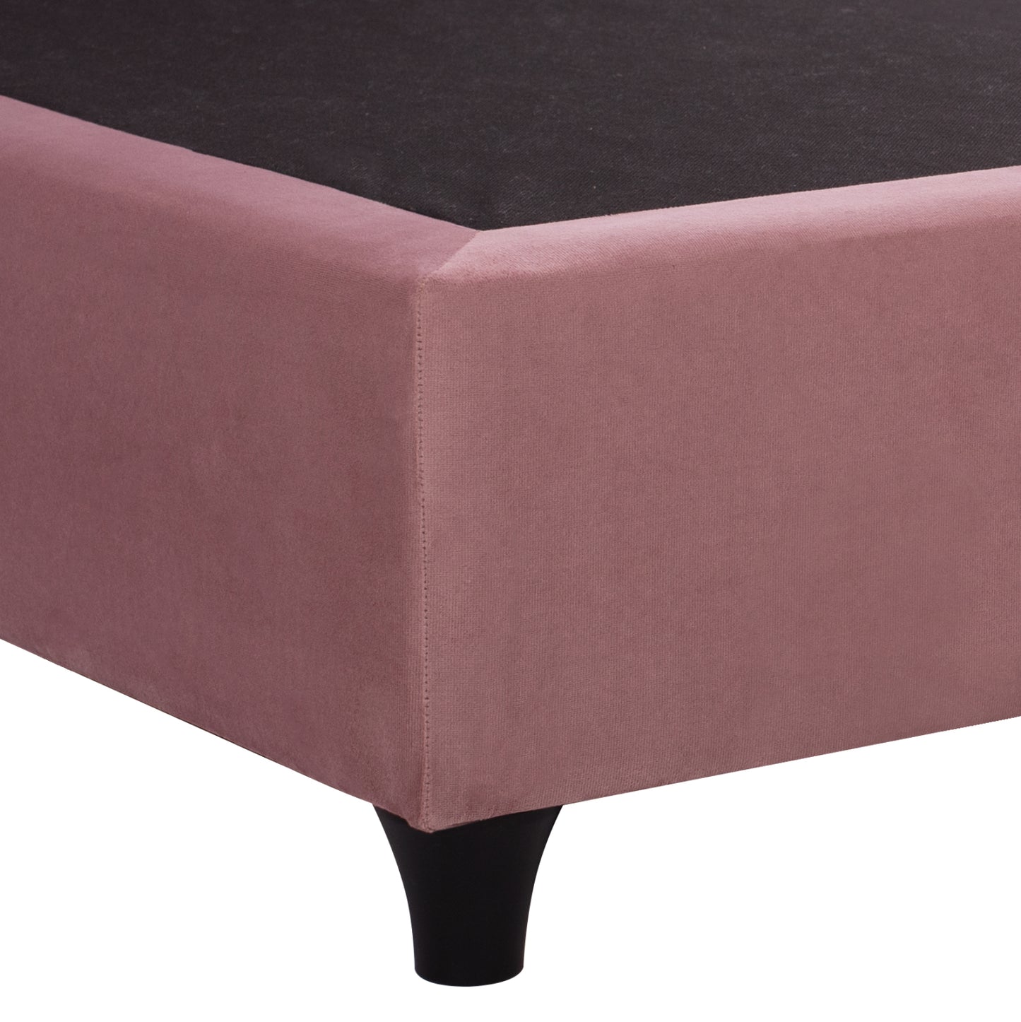 Hm646.12 Bed Milo, Dusty Pink Velvet, 120x200