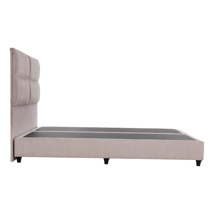 Bed King-size Milo Made Of Beige Fabric Hm628.32 For Mattress 180x200cm.