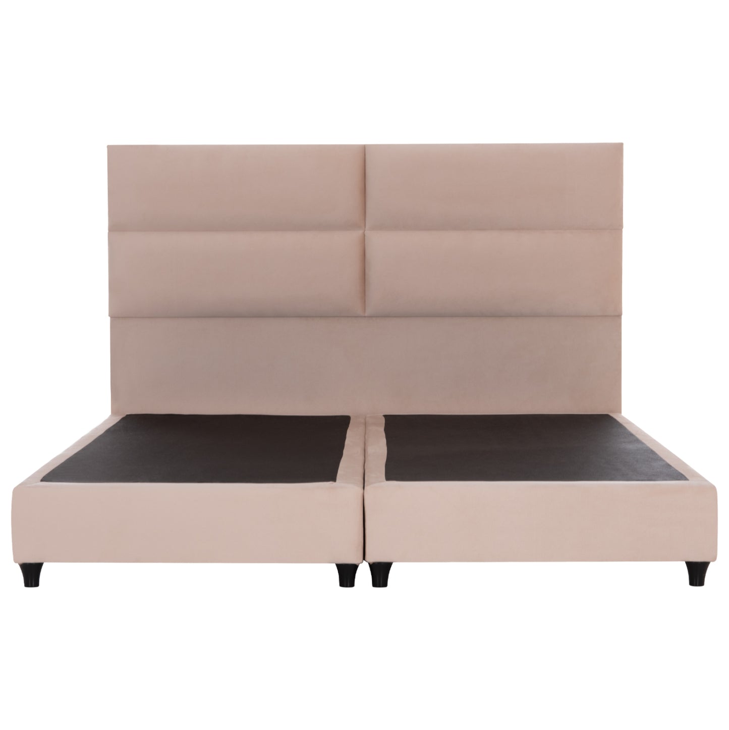 Bed King-size Made Of Sand Beige Fabric Milo Hm628.22 For Mattress 180x200cm.