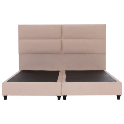Bed King-size Made Of Sand Beige Fabric Milo Hm628.22 For Mattress 180x200cm.