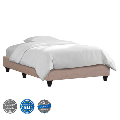 Substrate Bed Siggy Hm722.30 No Storage Space--beige Fabric--for Mattress 90x200cm.