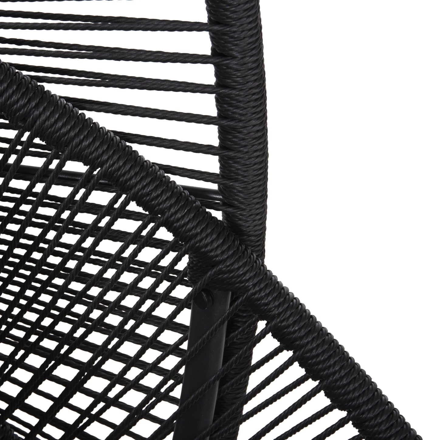 Hanging Nest Ruler Hm6083 Black Metal And Synth.rattan-grey Cushions 120x110x190hcm.