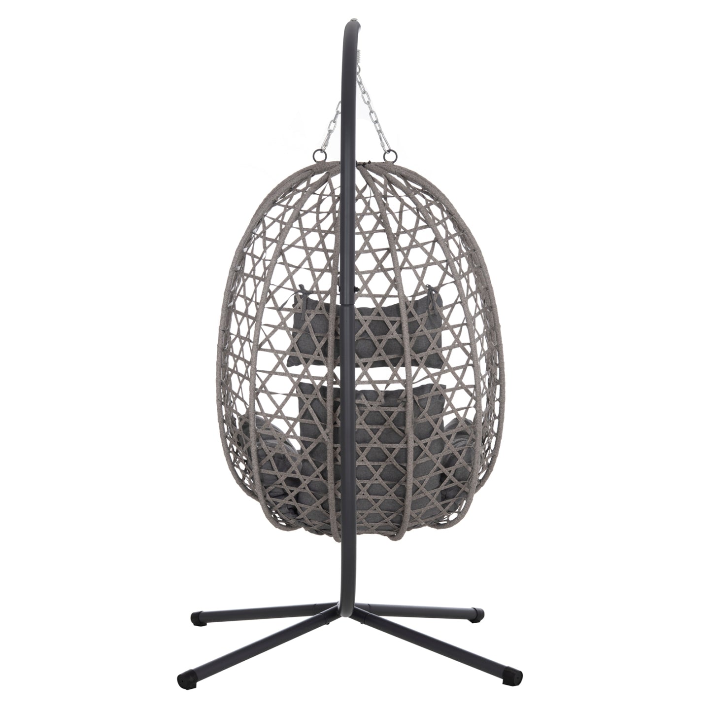 Hanging Nest Nesta Hm6468.01 Grey Metal (steel) & P.e.rattan 100x100x190hcm.