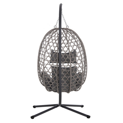 Hanging Nest Nesta Hm6468.01 Grey Metal (steel) & P.e.rattan 100x100x190hcm.
