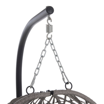 Hanging Nest Nesta Hm6468.01 Grey Metal (steel) & P.e.rattan 100x100x190hcm.
