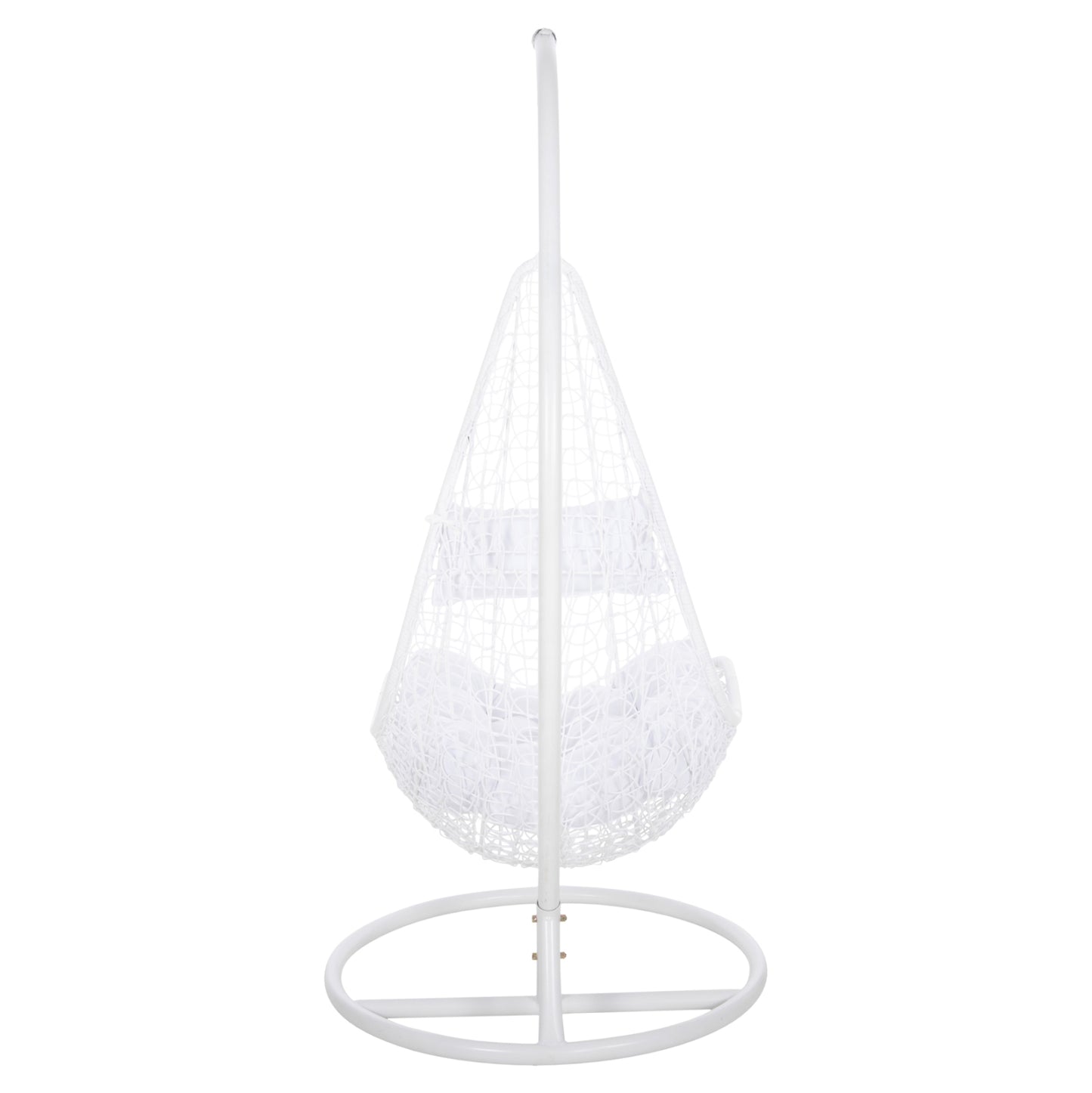 Hanging Nest Millie Hm5996.03 Metal-synthetic Rattan & Cushions In White Φ95x195hcm.