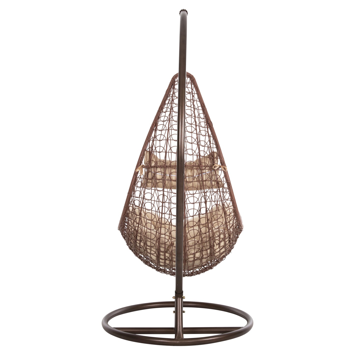 Hanging Nest Millie Hm5996.05 Metal In Brown-synthetic Rattan In Brown Φ95x195hcm.