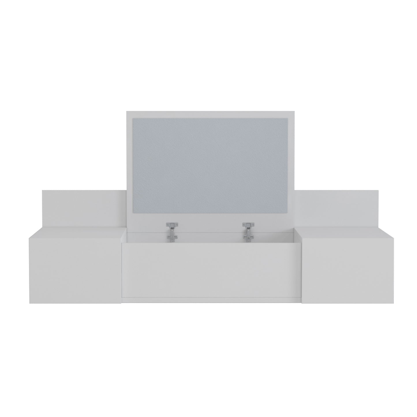 Wall Mounted Dressing Table Linde Hm8960.11 Melamine In White 100x39x33hcm.