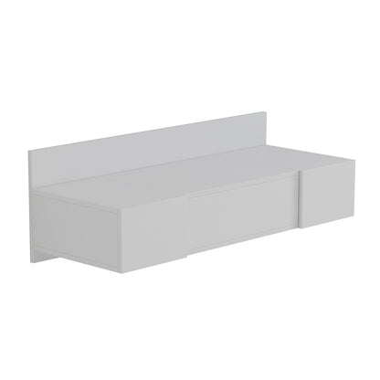 Wall Mounted Dressing Table Linde Hm8960.11 Melamine In White 100x39x33hcm.