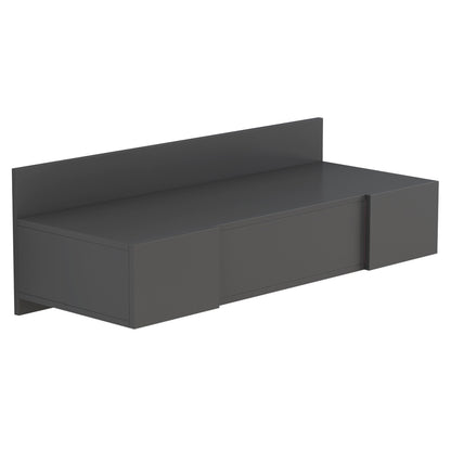 Wall Mounted Dressing Table Linde Hm8960.12 Melamine In Anthracite 100x39x33hcm.