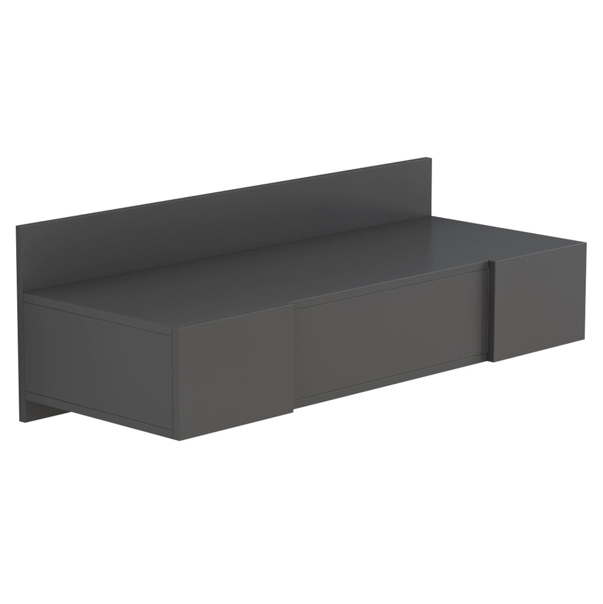 Wall Mounted Dressing Table Linde Hm8960.12 Melamine In Anthracite 100x39x33hcm.