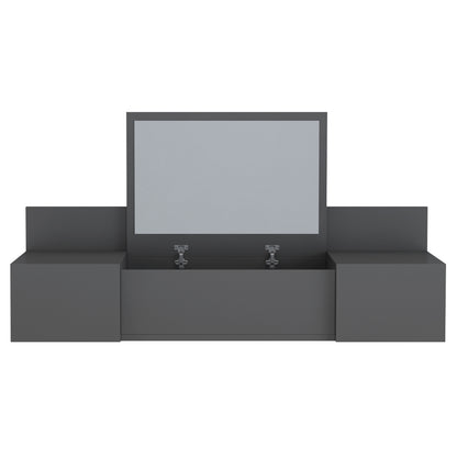 Wall Mounted Dressing Table Linde Hm8960.12 Melamine In Anthracite 100x39x33hcm.