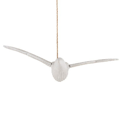 Pendant Decoration Seagull Hm4301 Albasia Wood In Whitewash 65x40x16-96h Cm.