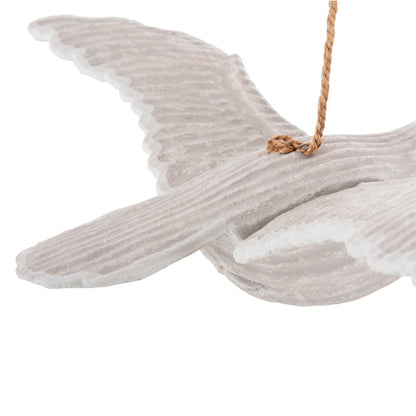 Pendant Decoration Seagull Hm4301 Albasia Wood In Whitewash 65x40x16-96h Cm.