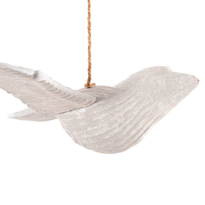 Pendant Decoration Seagull Hm4301 Albasia Wood In Whitewash 65x40x16-96h Cm.