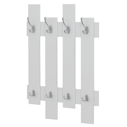 Wall Coat Hanger Wesson Hm8940.11 Melamine In White 64x4x79hcm.