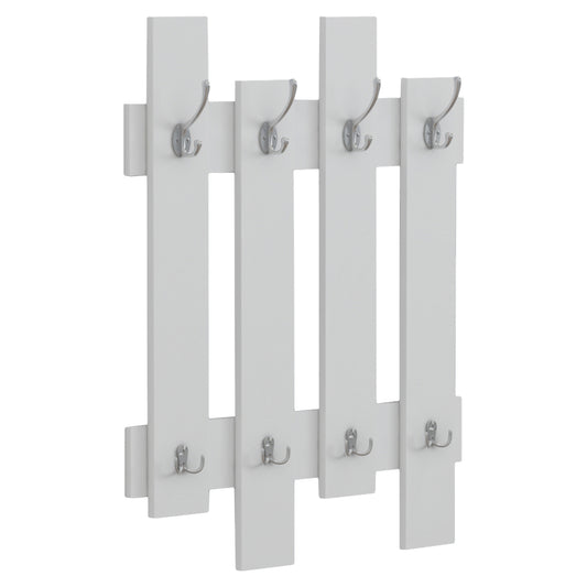 Wall Coat Hanger Wesson Hm8940.11 Melamine In White 64x4x79hcm.